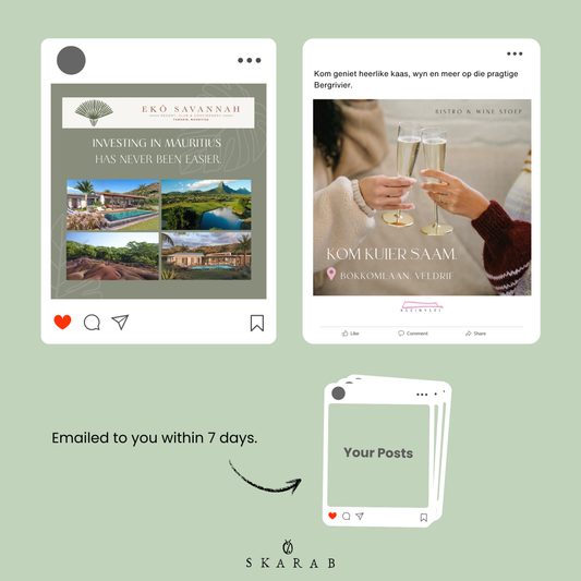 2 weeks of posts and community mgmt.