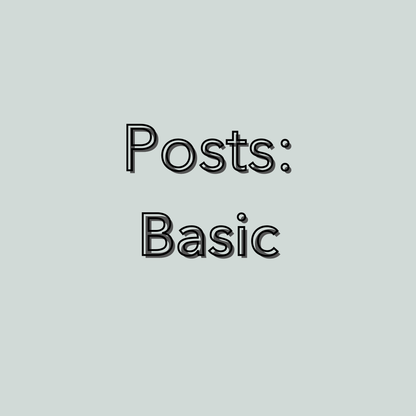 Posts - Basic