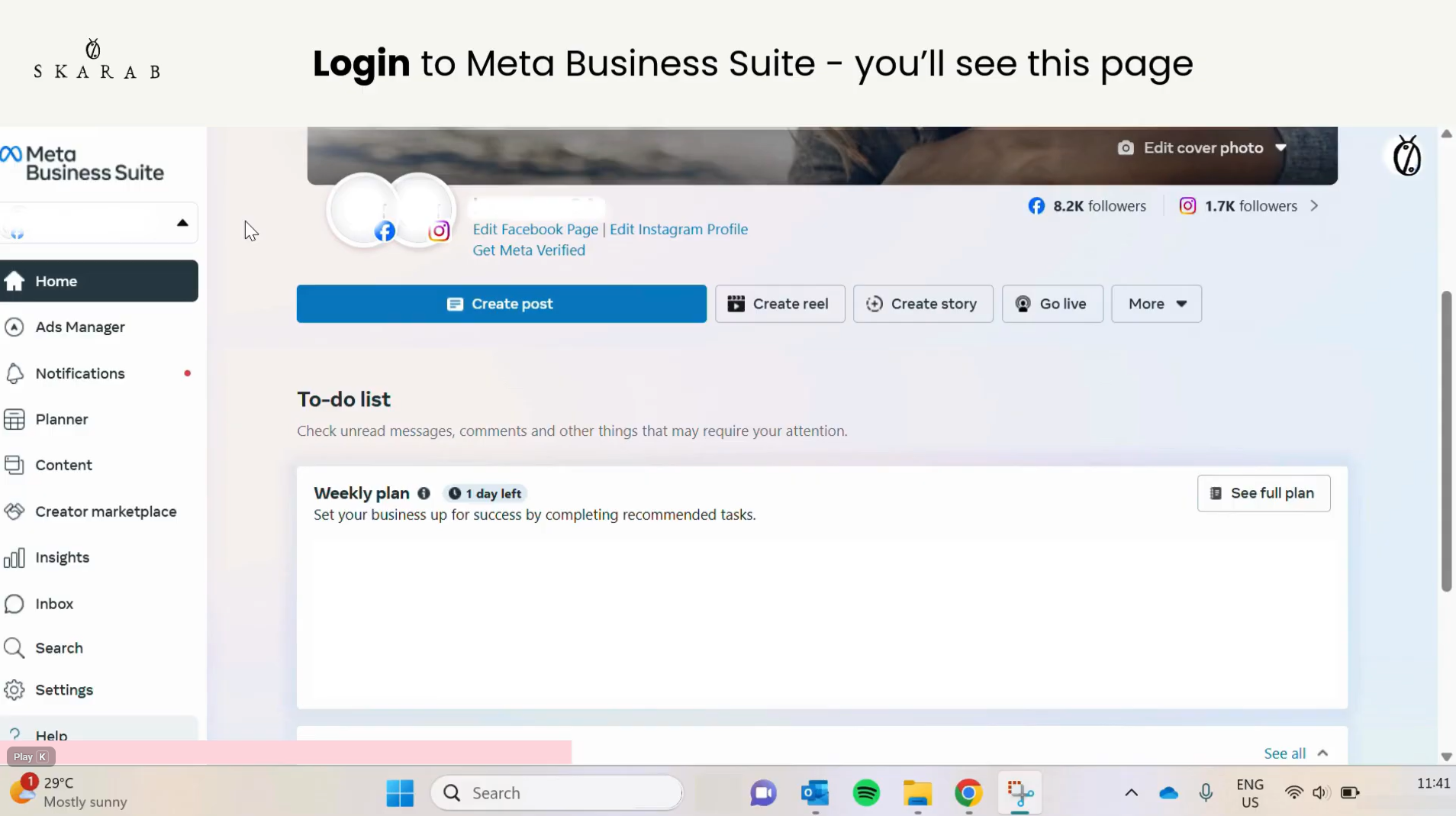Load video: Skarab Business Social Media Maintenance - How to invite us to your Meta Business Suite